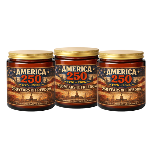America 250 Commemorative Candle | Limited Edition 1776-2026 | 3 Candle Bundle