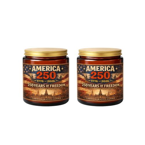 America 250 Commemorative Candle | Limited Edition 1776-2026 | 2 Candle Bundle